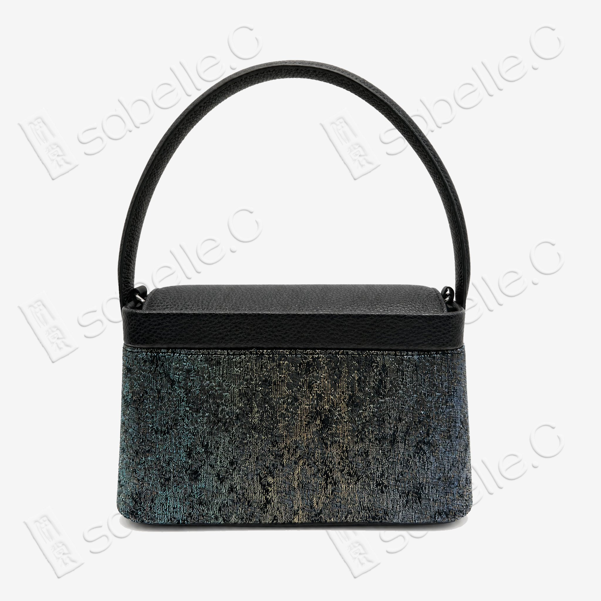 Tang Brocade & Lambskin Mini Handbag - 唐錦小羊皮手提小方包