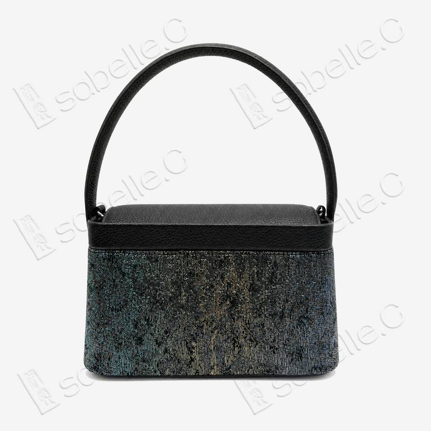 Tang Brocade & Lambskin Mini Handbag - 唐錦小羊皮手提小方包