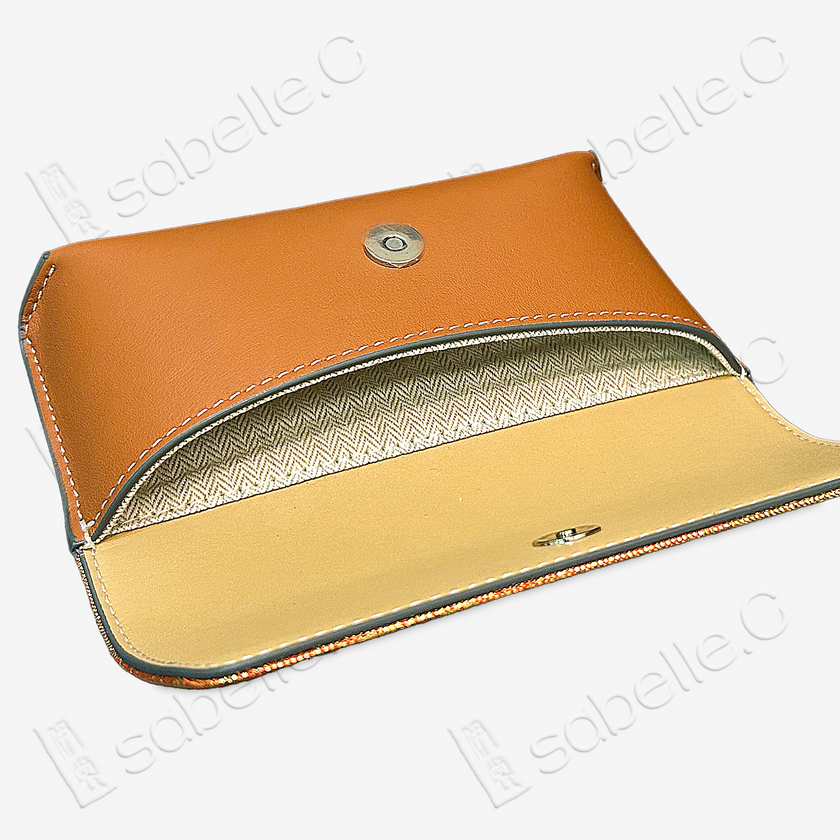 Kesi Silk & Cowhide Clutch Bag