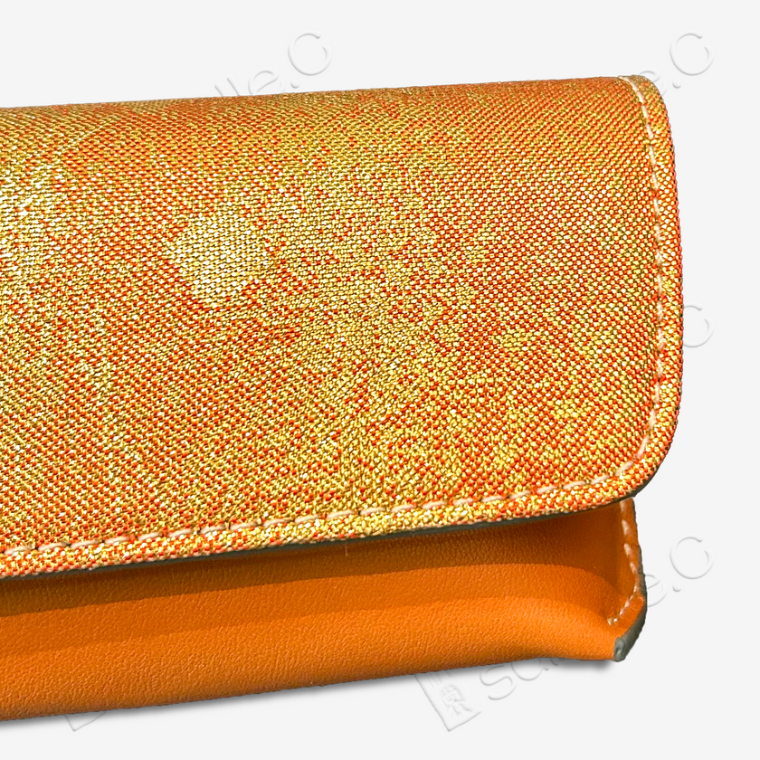Kesi Silk & Cowhide Clutch Bag