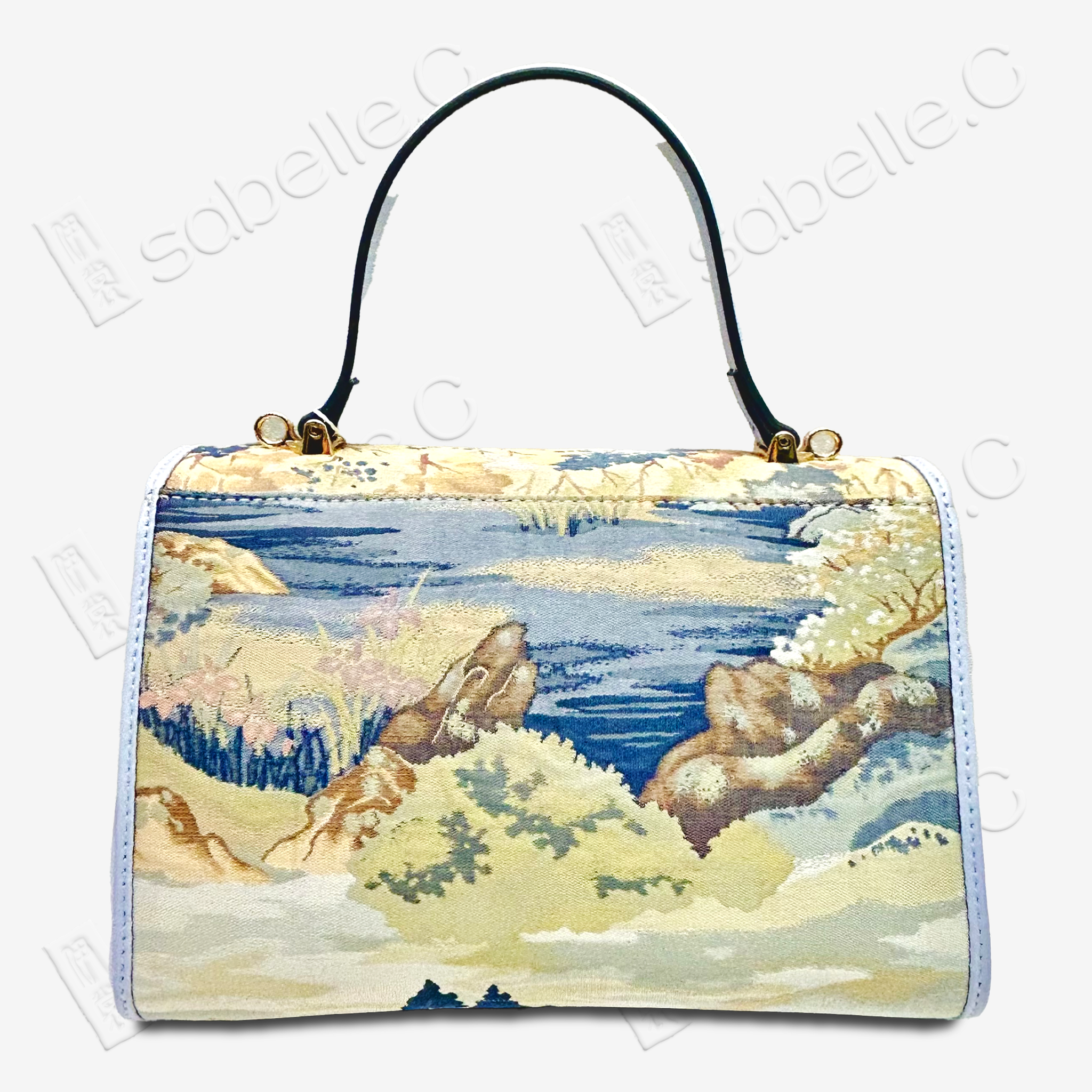 Oriental Art-inspired Landscape Pattern Mini Handbag