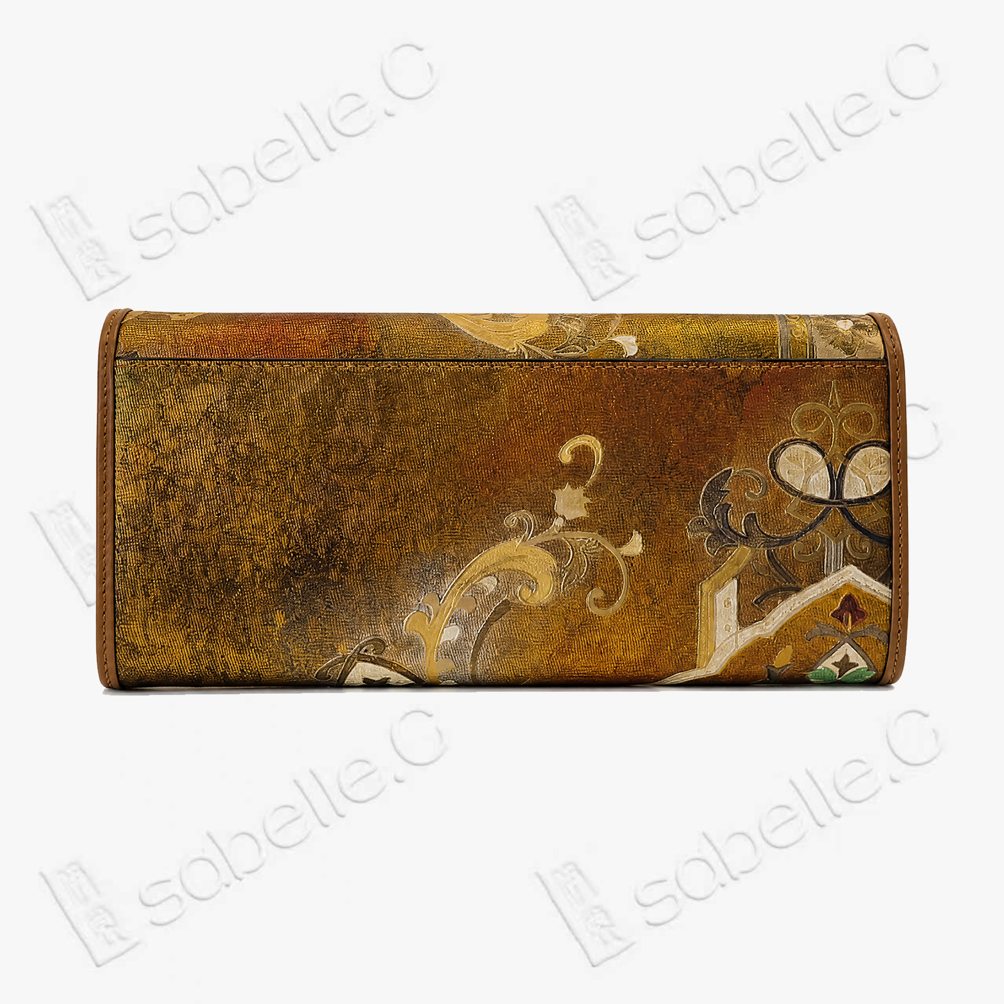 Kesi Leather‑Trim Clutch - 緙絲牛皮手拿包