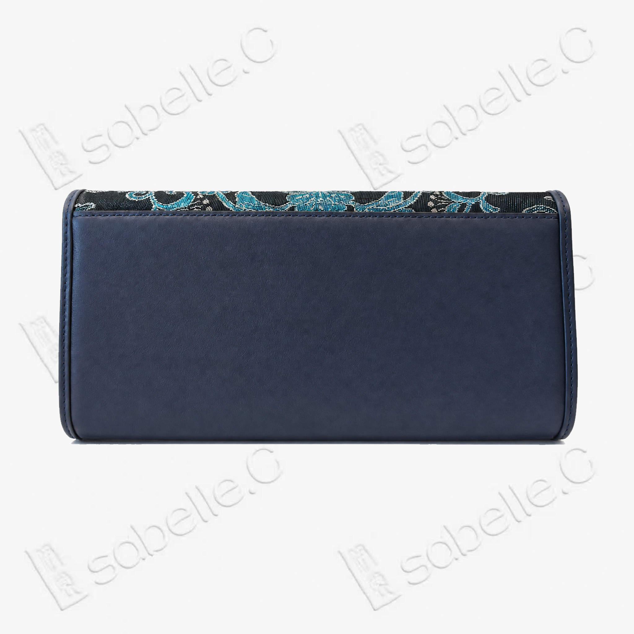 Kesi Leather‑Trim Clutch - 緙絲牛皮手拿包