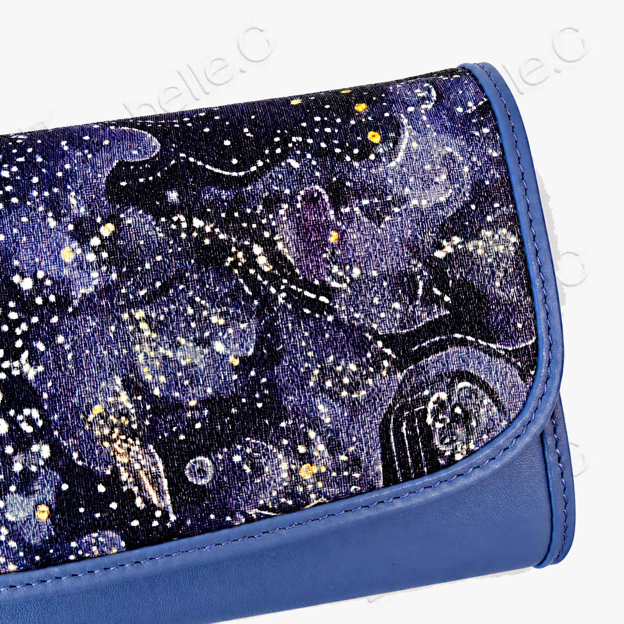 Kesi Leather‑Trim Clutch - 緙絲牛皮手拿包