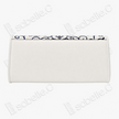 Kesi Leather‑Trim Clutch （Black / White） - 緙絲牛皮手拿包