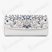 Kesi Leather‑Trim Clutch （Black / White） - 緙絲牛皮手拿包