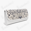 Kesi Leather‑Trim Clutch （Black / White） - 緙絲牛皮手拿包