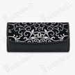 Kesi Leather‑Trim Clutch （Black / White） - 緙絲牛皮手拿包