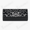 Kesi Leather‑Trim Clutch （Black / White） - 緙絲牛皮手拿包