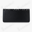Kesi Leather‑Trim Clutch （Black / White） - 緙絲牛皮手拿包