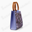 Kesi Lambskin Wooden‑Ring Tote - 緙絲羊皮木柄手提包