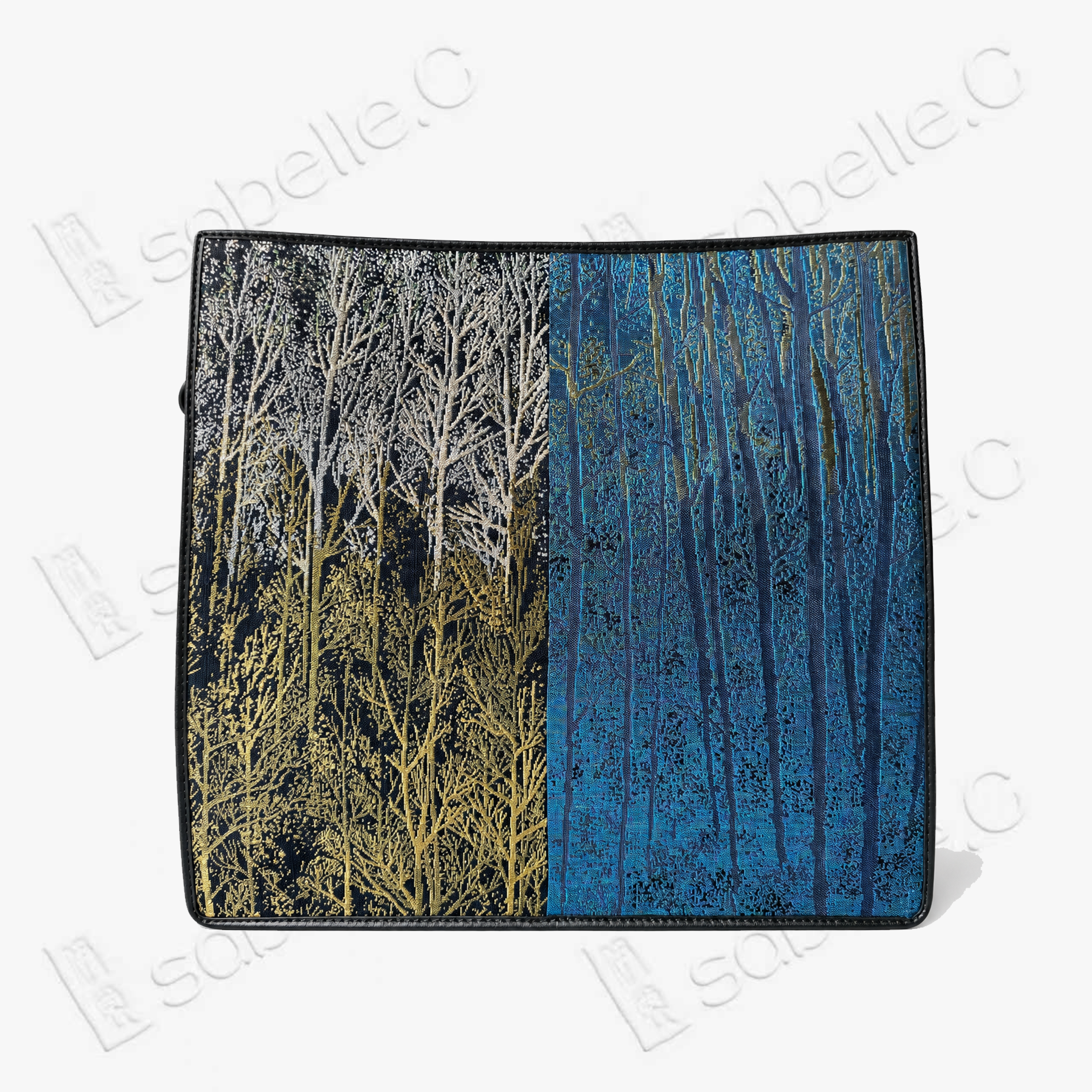 Kesi Colour‑Block Crossbody Tote - 緙絲托特包