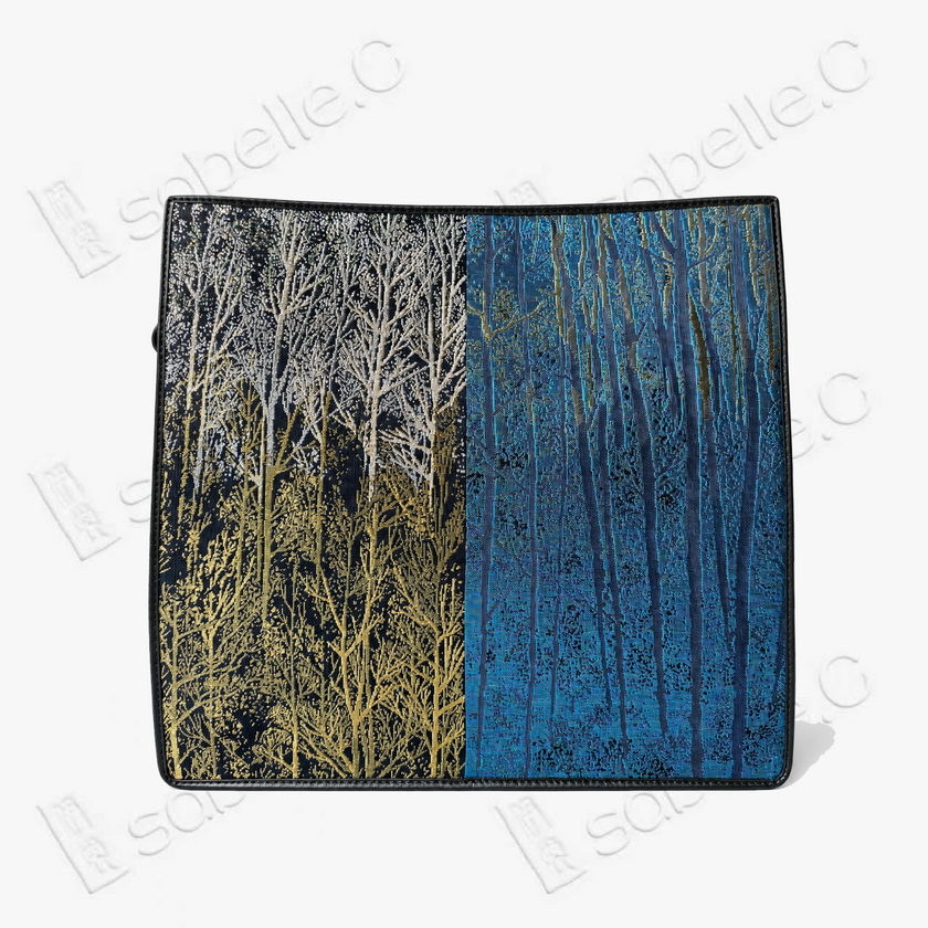 Kesi Colour‑Block Crossbody Tote - 緙絲托特包