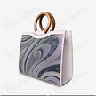 Kesi‑Tapestry Leather Wooden‑Ring Handbag - 緙絲牛皮木環手提包