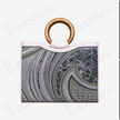 Kesi‑Tapestry Leather Wooden‑Ring Handbag - 緙絲牛皮木環手提包