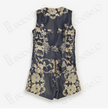 Vintage Silk Jacquard Sleeveless Vest Set