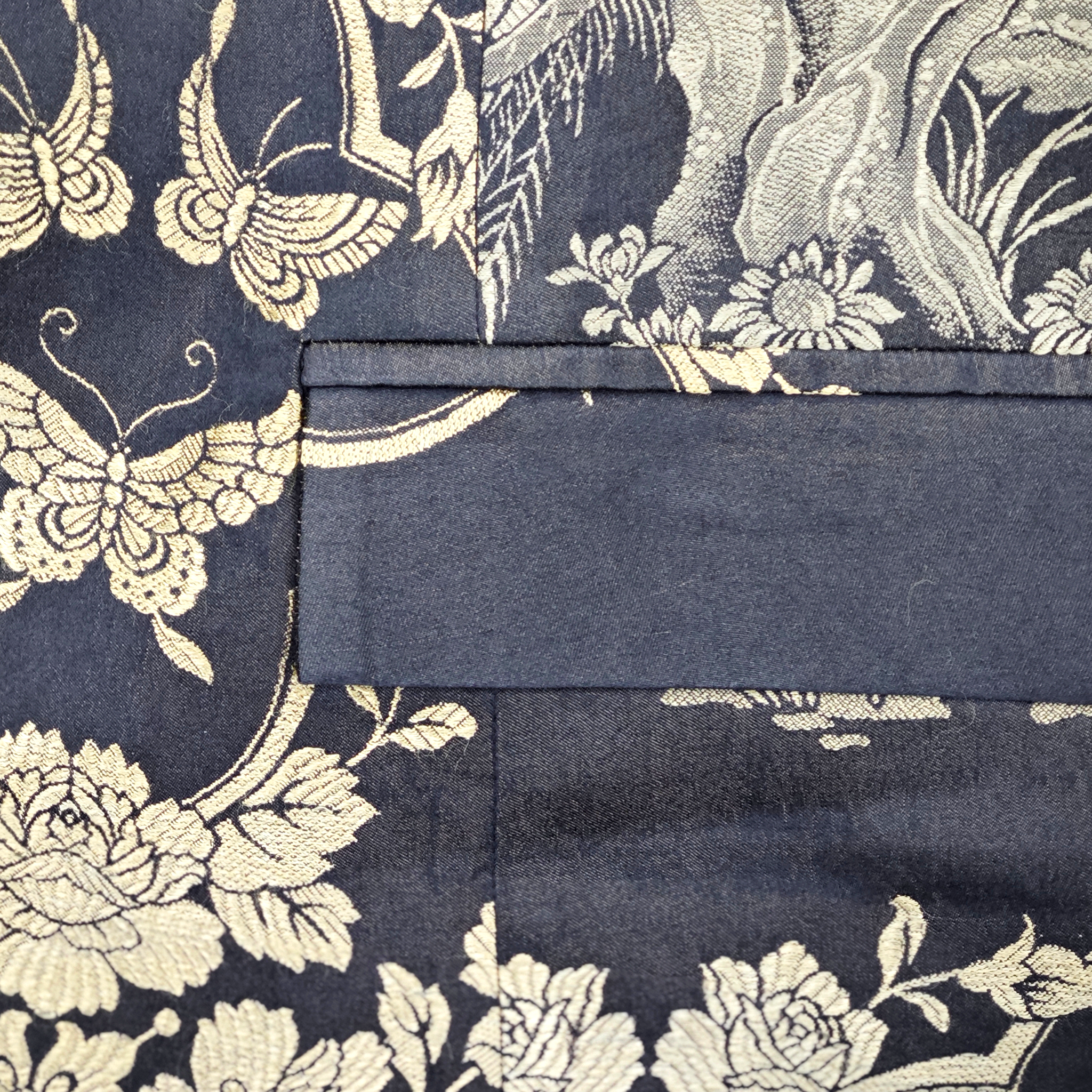 Vintage Silk Jacquard Sleeveless Vest Set