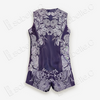 Vintage Silk Jacquard Sleeveless Vest Set