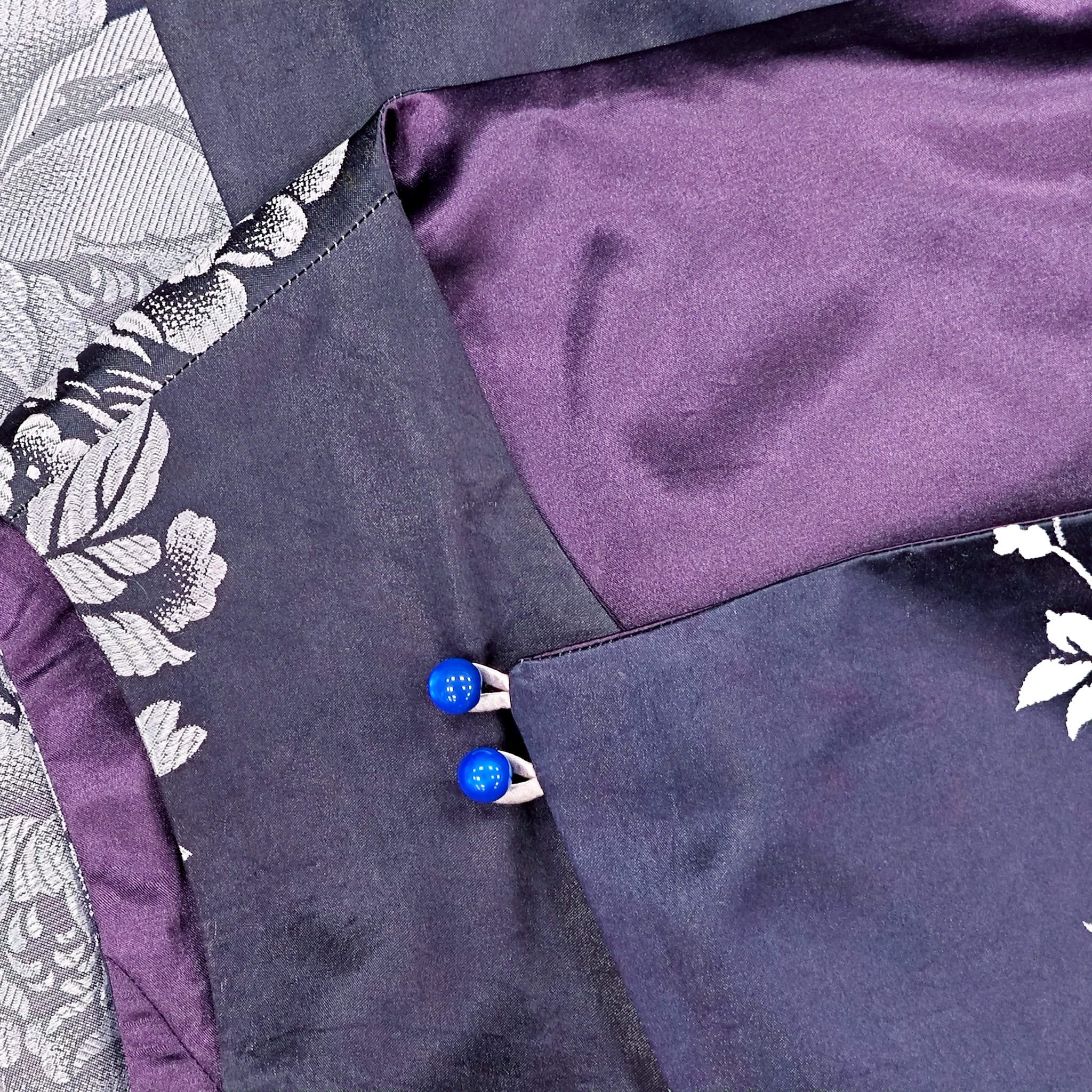 Vintage Silk Jacquard Sleeveless Vest Set