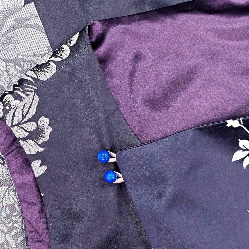 Vintage Silk Jacquard Sleeveless Vest Set