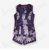 Vintage Silk Jacquard Sleeveless Vest Set