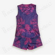 Vintage Silk Jacquard Sleeveless Vest Set