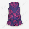 Vintage Silk Jacquard Sleeveless Vest Set