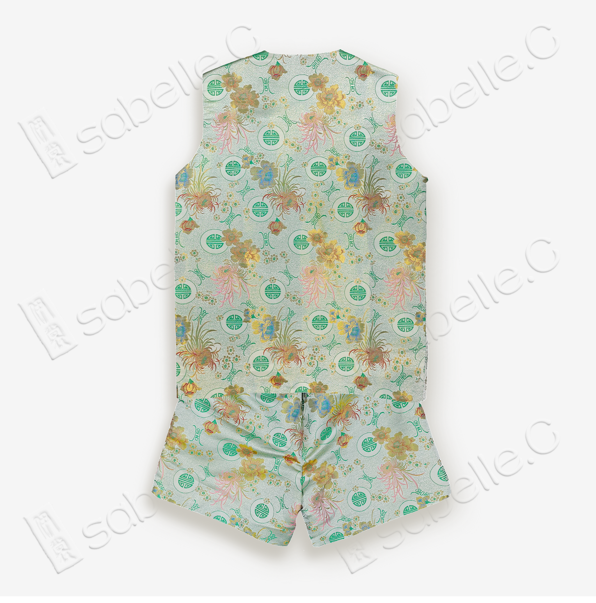 Song Brocade Vest&Shorts Set