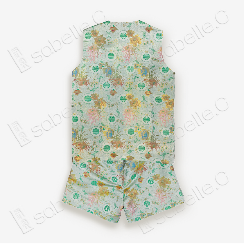 Song Brocade Vest&Shorts Set