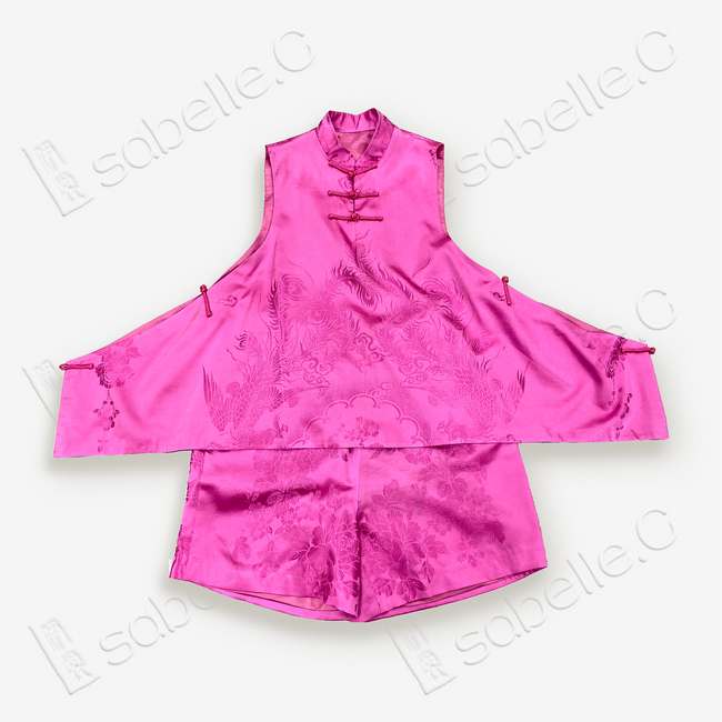 Jacquard SIlk Vest and Shorts Set