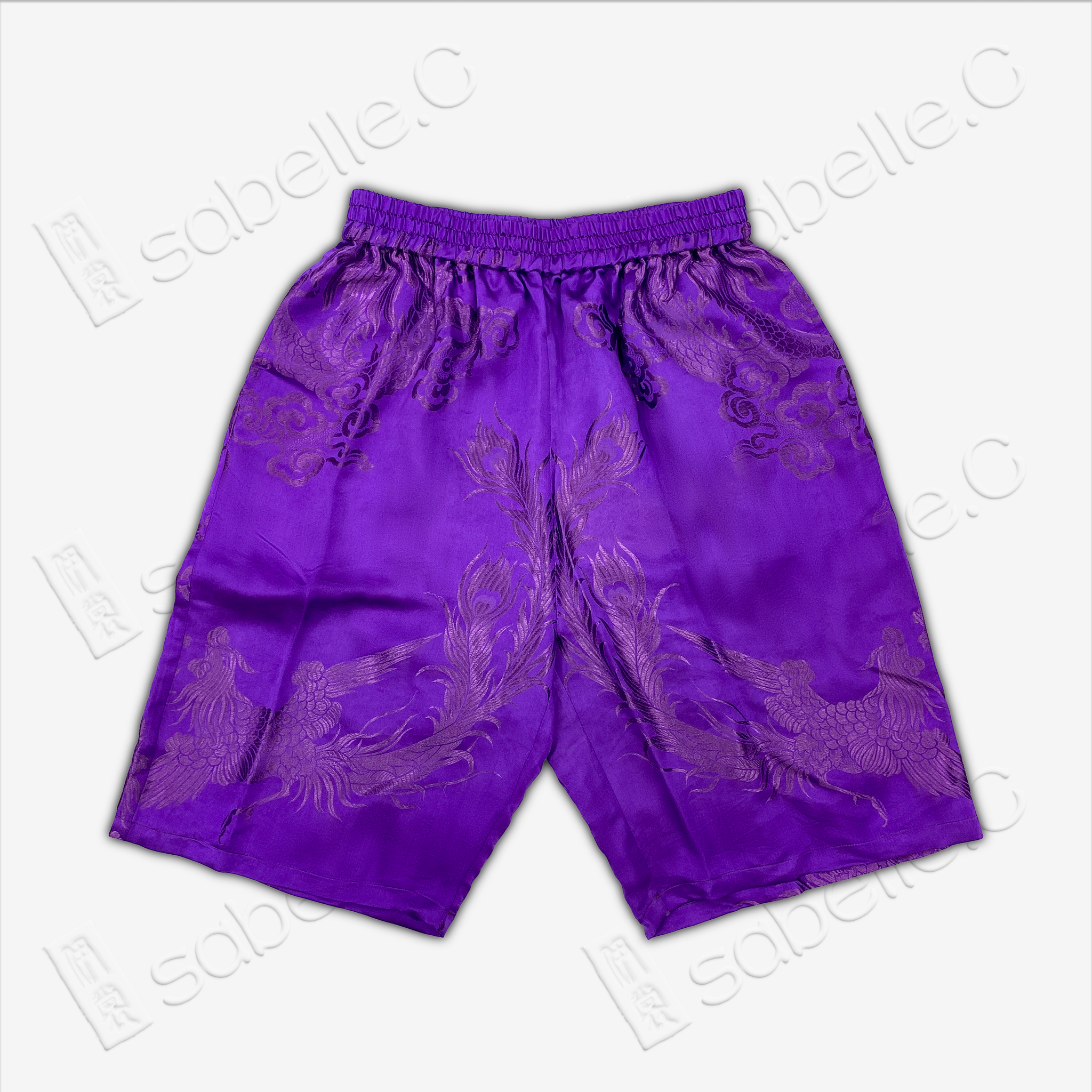 Silk Phoenix Pattern Shorts