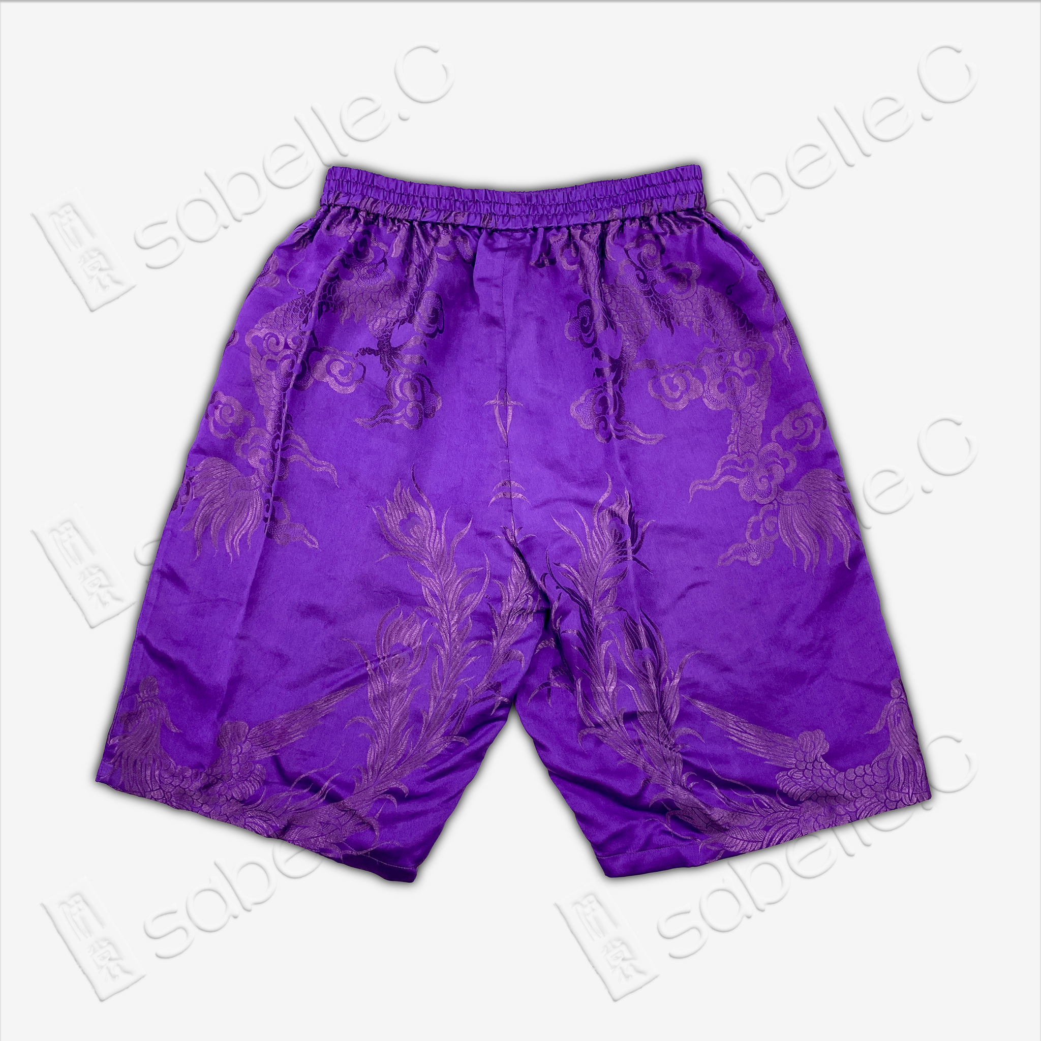 Silk Phoenix Pattern Shorts