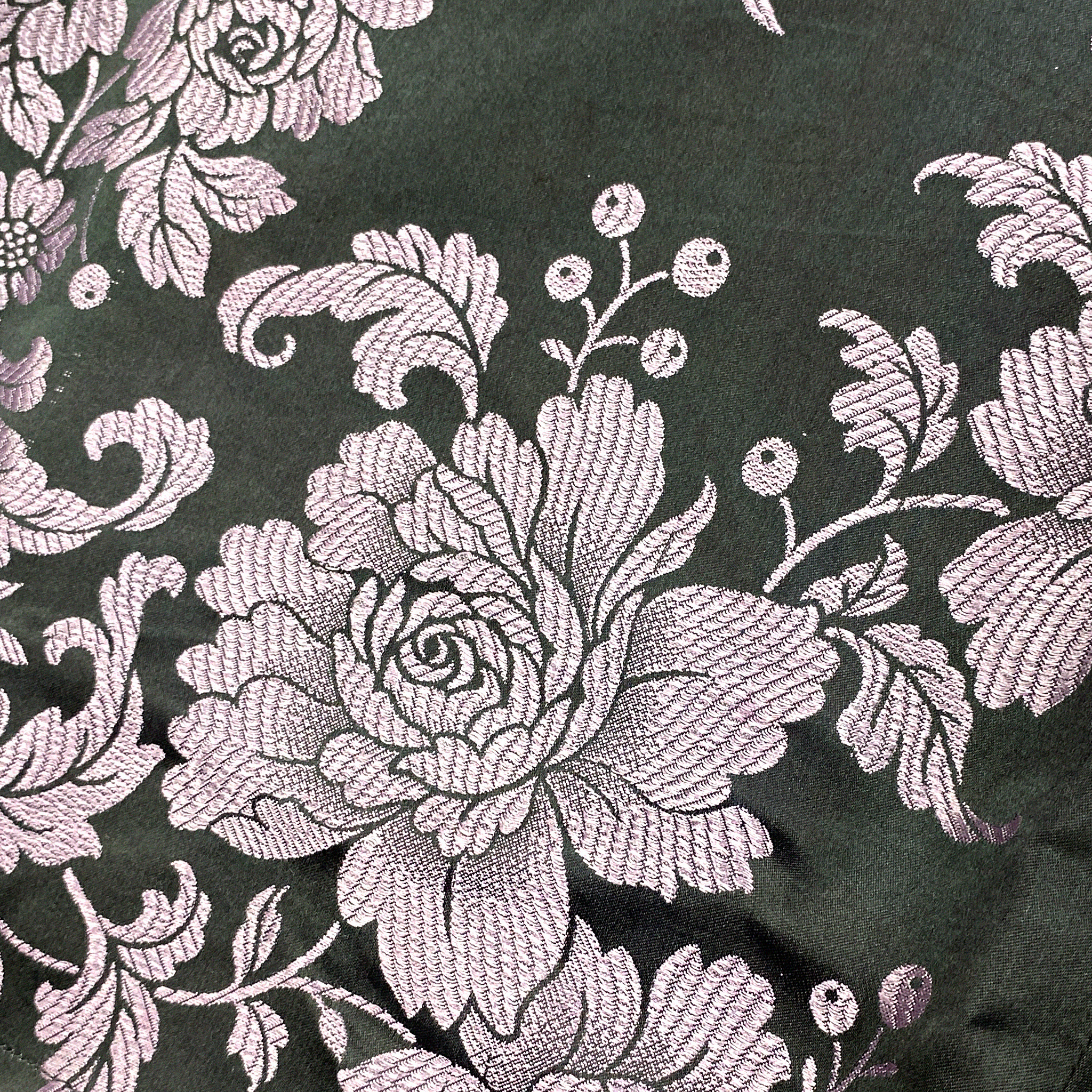 Obsidian Black Lilac Dragon Antique Silk Shorts -  「玄底紫龍 」古董真絲短褲