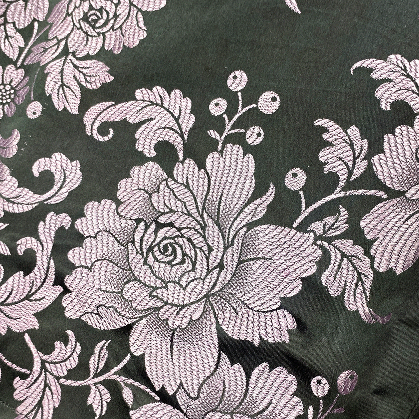 Obsidian Black Lilac Dragon Antique Silk Shorts -  「玄底紫龍 」古董真絲短褲