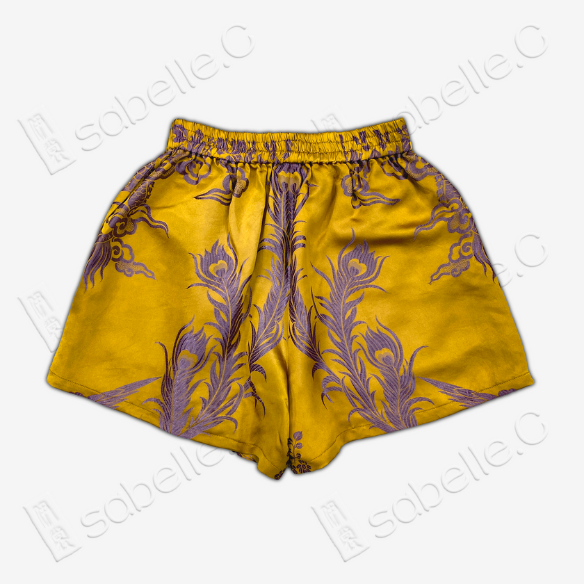 Silk Phoenix Pattern Shorts