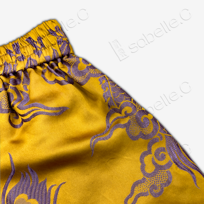 Silk Phoenix Pattern Shorts