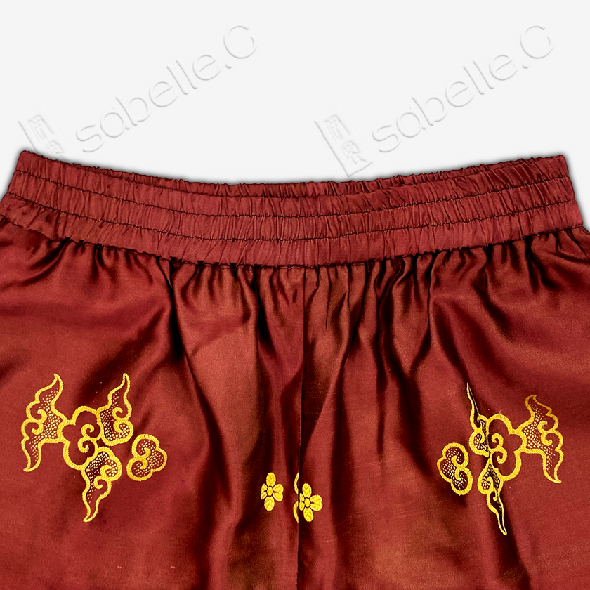 Silk Dragon-Phoenix & Peony Pattern Shorts