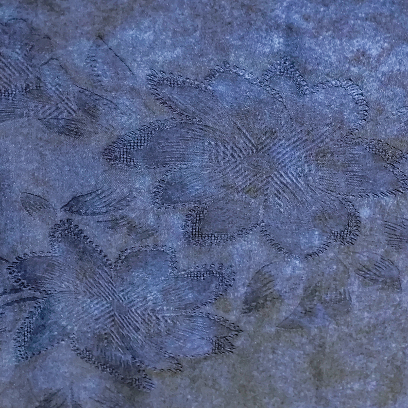 Gambiered Canton Silk Wide-Leg Pants