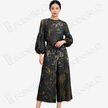 Gambiered Canton Silk Pants