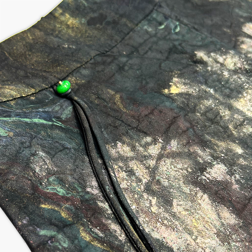 Gambiered Canton Silk Pants