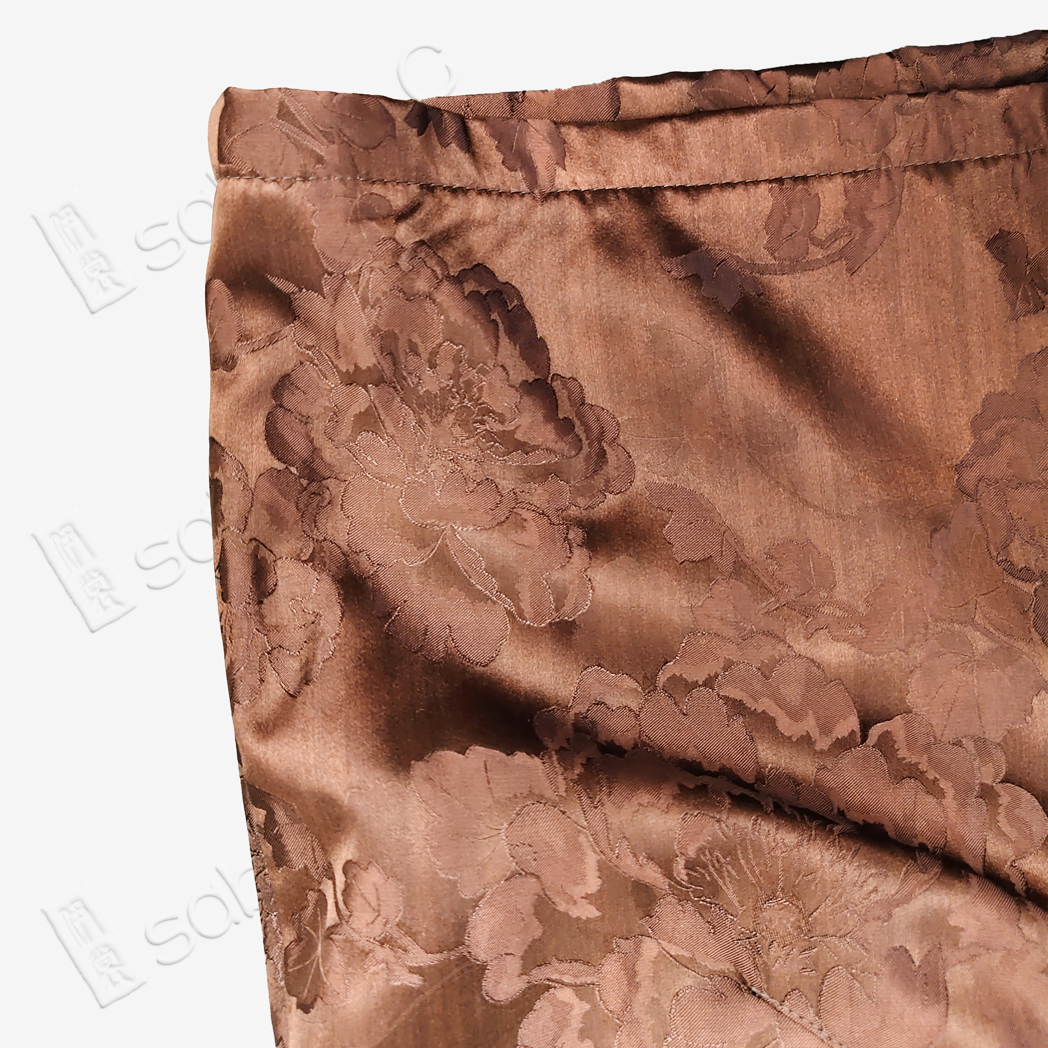 Floral Silk Elastic Wide-Leg Shorts - 檀紋真絲短褲