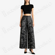 Heavy-silk Gambiered Canton Silk Wide‑Leg Trousers - 重磅香雲紗七分褲