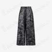 Heavy-silk Gambiered Canton Silk Wide‑Leg Trousers - 重磅香雲紗七分褲