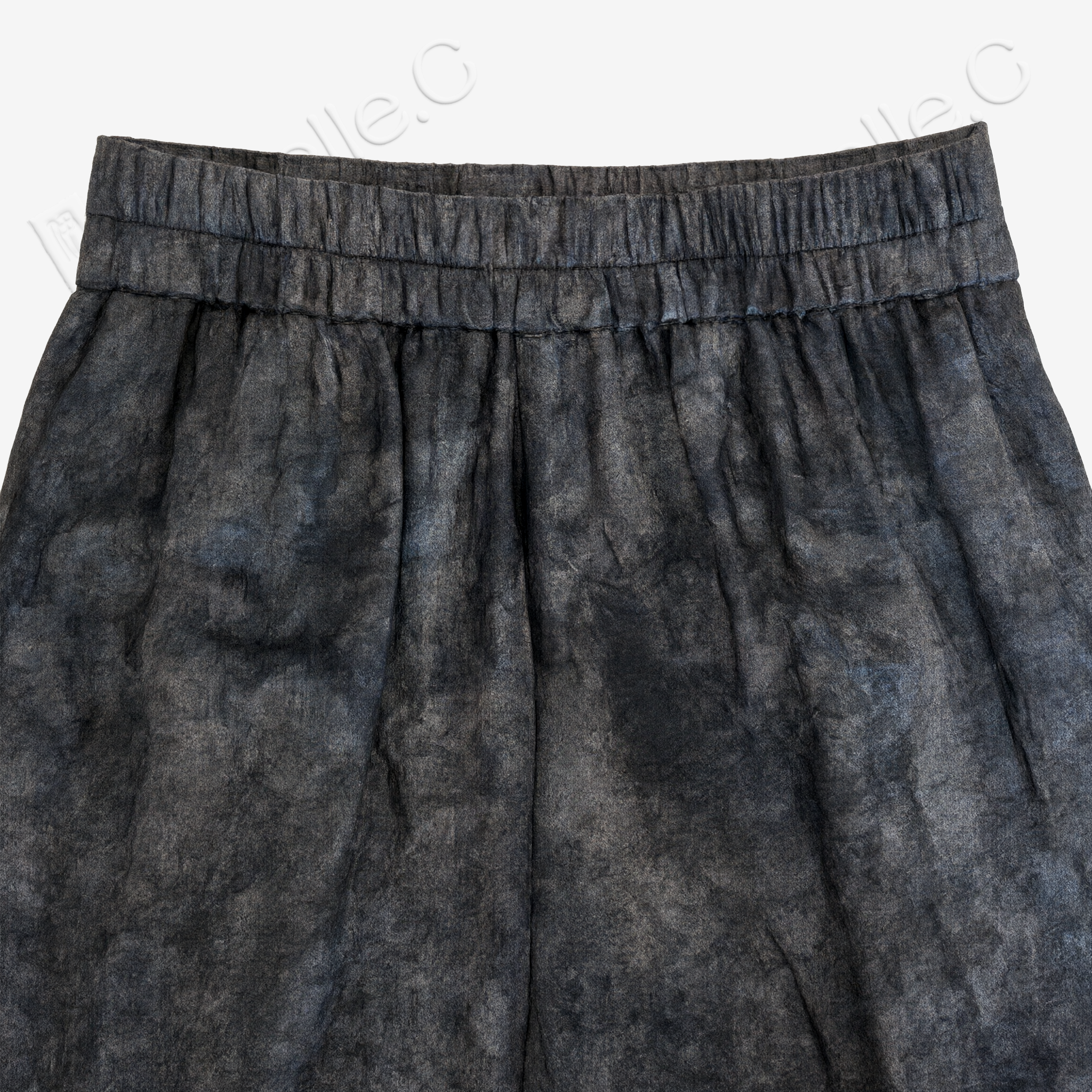 Heavy-silk Gambiered Canton Silk Wide‑Leg Trousers - 重磅香雲紗七分褲