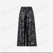 Heavy-silk Gambiered Canton Silk Wide‑Leg Trousers - 重磅香雲紗七分褲