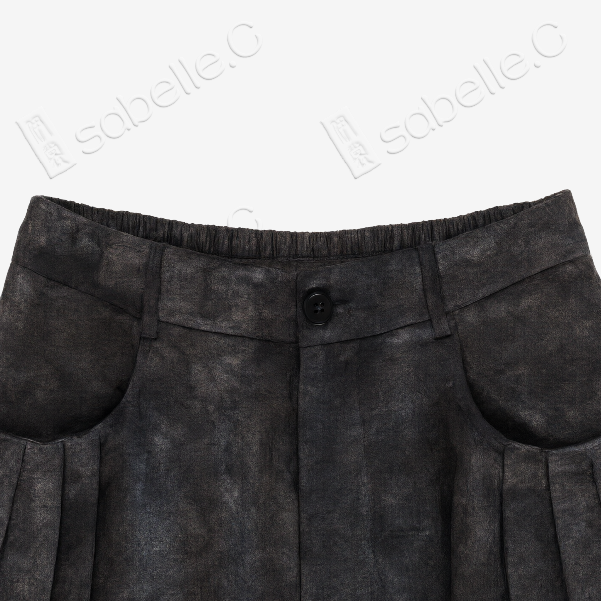 Heavy-silk Gambiered Canton Silk Wide‑Leg Trousers - 重磅香雲紗七分褲