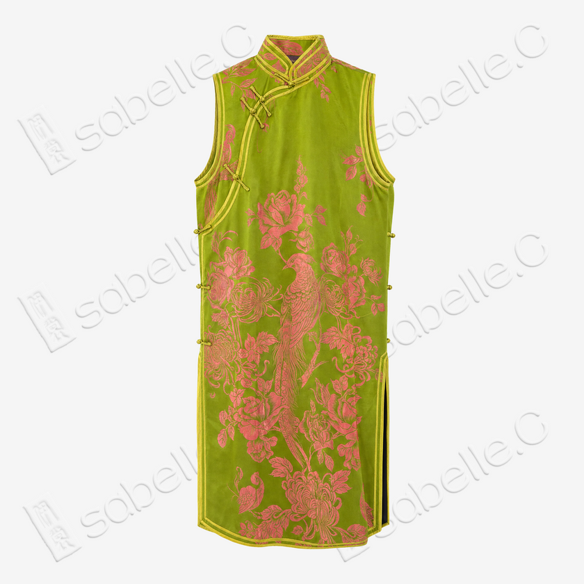 Dragon Peony Vintage Satin Qipao - 古董真絲老緞旗袍