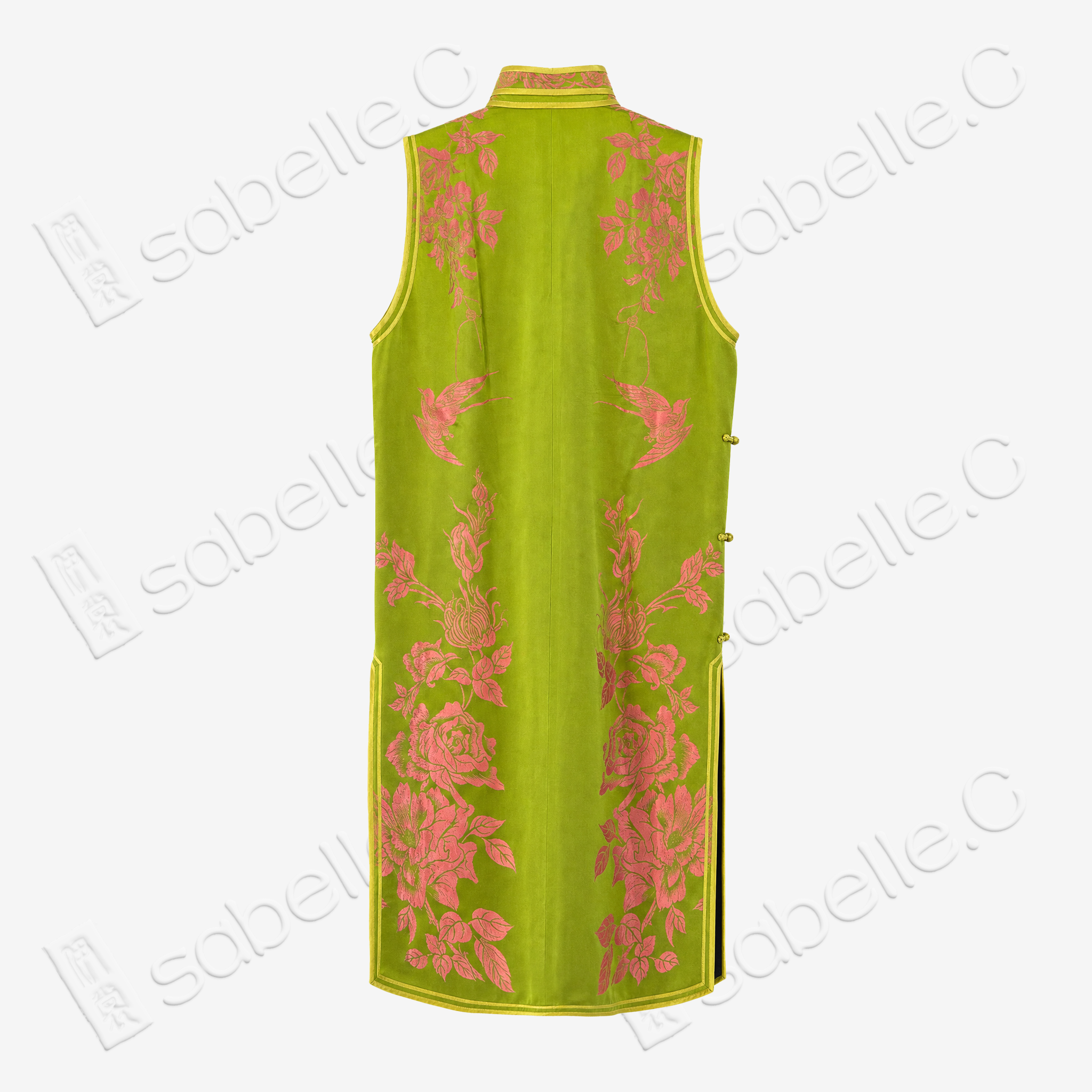 Dragon Peony Vintage Satin Qipao - 古董真絲老緞旗袍