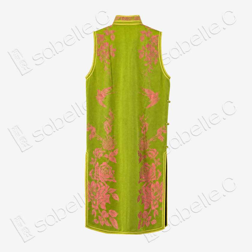 Dragon Peony Vintage Satin Qipao - 古董真絲老緞旗袍