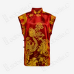 Crimson Dragon Phoenix Vintage Silk Top - 龍鳳呈祥古董真絲老緞上衣